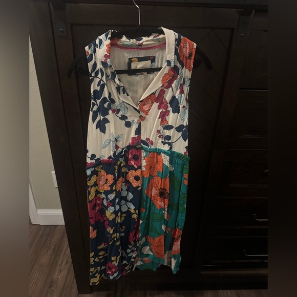 By Anthropologie collared floral dress size US 8 - Picture 1 of 6